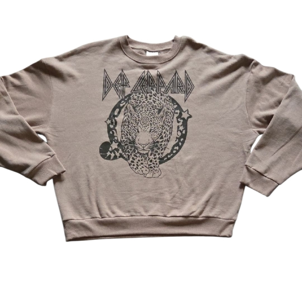 Def Leppard Rock Of Ages Tan‎ Sweatshirt